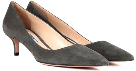 prada grey suede heels|prada shoes high heels.